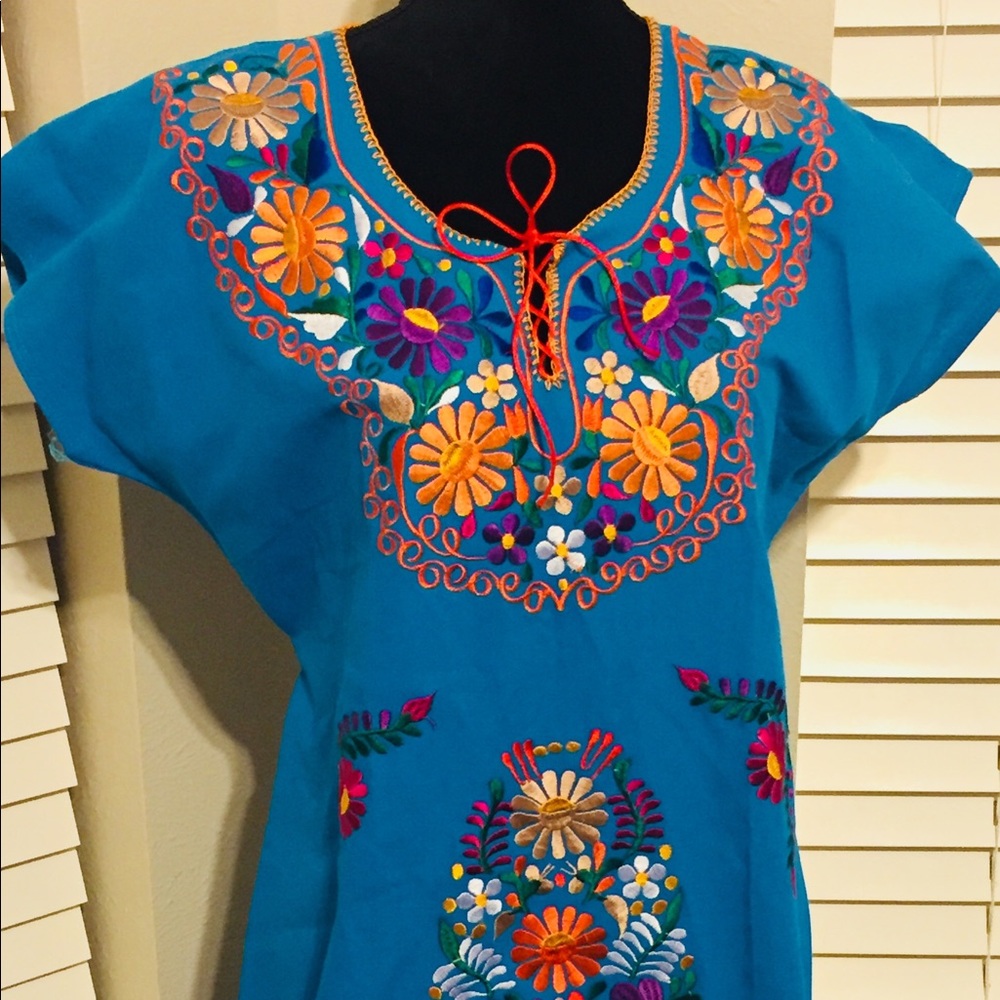 Authentic Embroidered Mexican dress